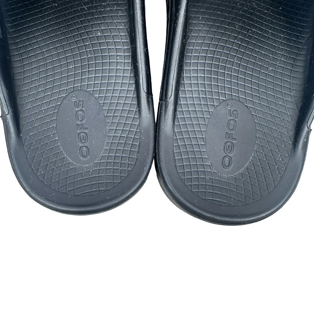 OOFOS OOahh Slide Sandal Black Mens 8 Womens 10 Recovery Footwear EU 41